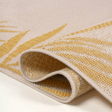 Palm Coastal Cottage Palm Frond Border Indoor/Outdoor Area Rug