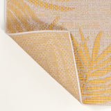Palm Coastal Cottage Palm Frond Border Indoor/Outdoor Area Rug