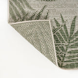 Palm Coastal Cottage Palm Frond Border Indoor/Outdoor Area Rug