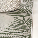 Palm Coastal Cottage Palm Frond Border Indoor/Outdoor Area Rug