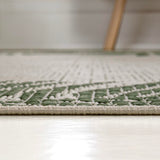 Palm Coastal Cottage Palm Frond Border Indoor/Outdoor Area Rug
