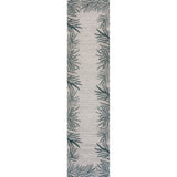 Palm Coastal Cottage Palm Frond Border Indoor/Outdoor Area Rug