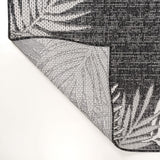 Palm Coastal Cottage Palm Frond Border Indoor/Outdoor Area Rug