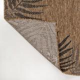 Palm Coastal Cottage Palm Frond Border Indoor/Outdoor Area Rug