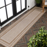 Woollen Classic Casual Border Stripe Indoor/Outdoor Area Rug