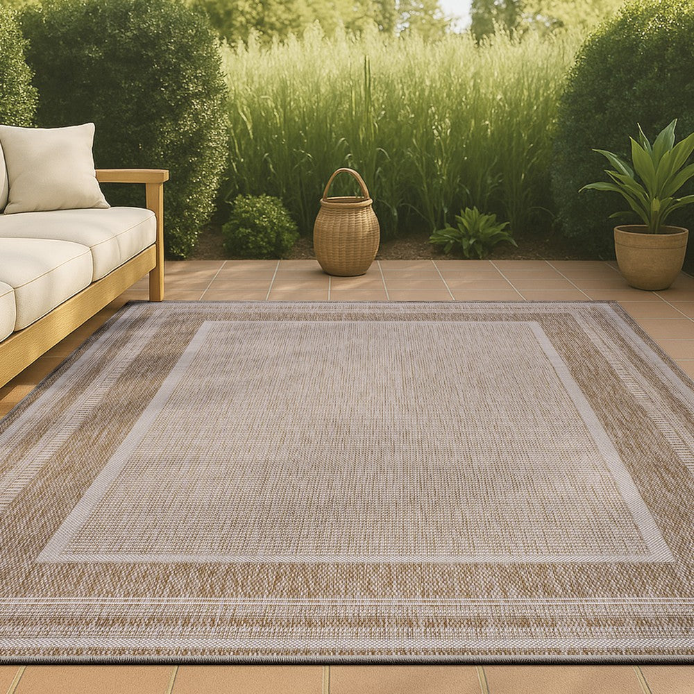 Woollen Classic Casual Border Stripe Indoor/Outdoor Area Rug