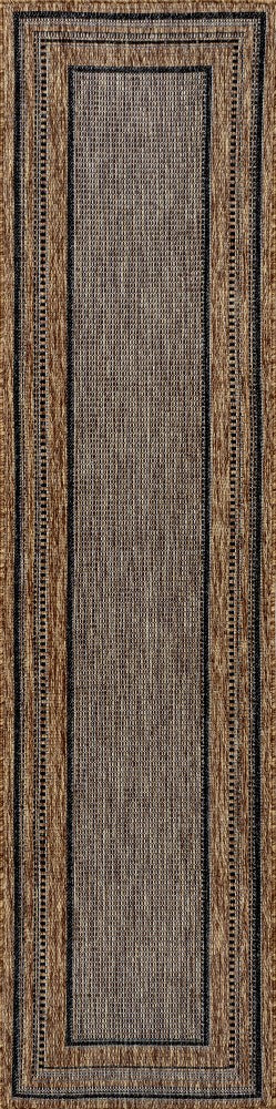 Woollen Classic Casual Border Stripe Indoor/Outdoor Area Rug