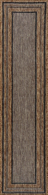 Woollen Classic Casual Border Stripe Indoor/Outdoor Area Rug