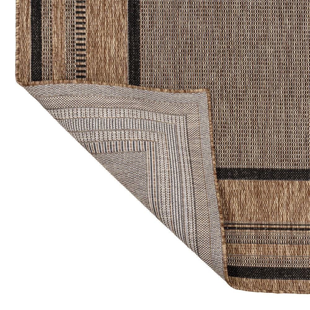 Woollen Classic Casual Border Stripe Indoor/Outdoor Area Rug