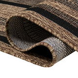 Woollen Classic Casual Border Stripe Indoor/Outdoor Area Rug