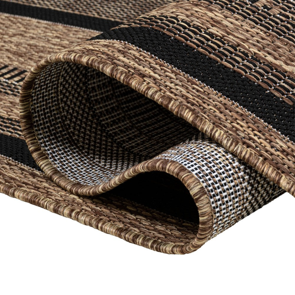 Woollen Classic Casual Border Stripe Indoor/Outdoor Area Rug