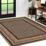 Woollen Classic Casual Border Stripe Indoor/Outdoor Area Rug