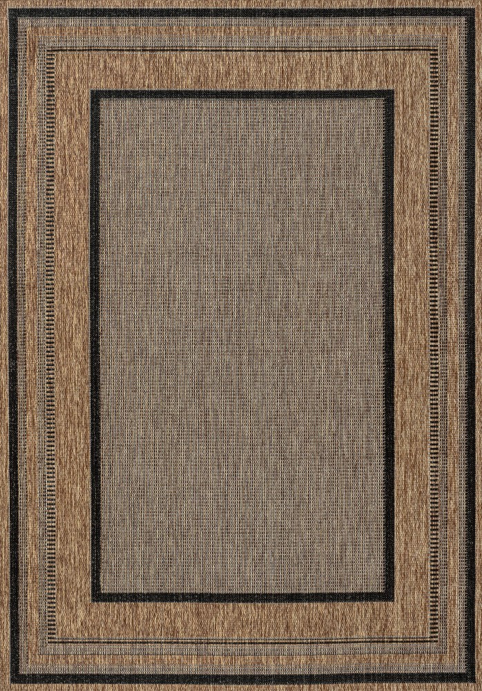 Woollen Classic Casual Border Stripe Indoor/Outdoor Area Rug