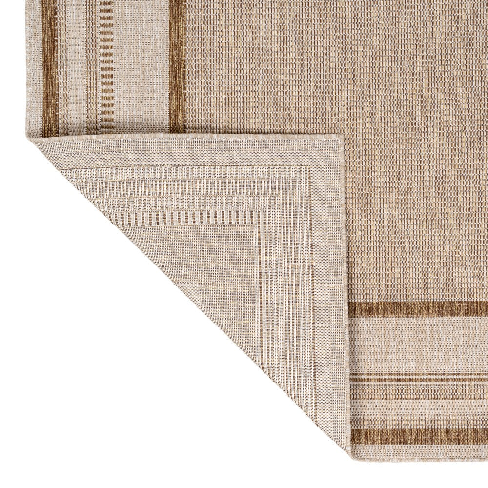 Woollen Classic Casual Border Stripe Indoor/Outdoor Area Rug