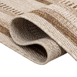 Woollen Classic Casual Border Stripe Indoor/Outdoor Area Rug