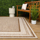 Woollen Classic Casual Border Stripe Indoor/Outdoor Area Rug