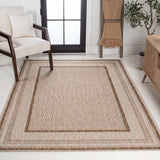 Woollen Classic Casual Border Stripe Indoor/Outdoor Area Rug