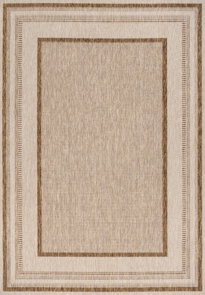 Woollen Classic Casual Border Stripe Indoor/Outdoor Area Rug