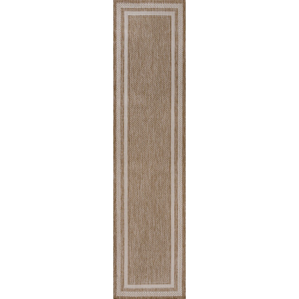 Thin Classic 3-Stripe Border Indoor/Outdoor Area Rug