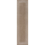 Thin Classic 3-Stripe Border Indoor/Outdoor Area Rug
