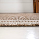 Thin Classic 3-Stripe Border Indoor/Outdoor Area Rug