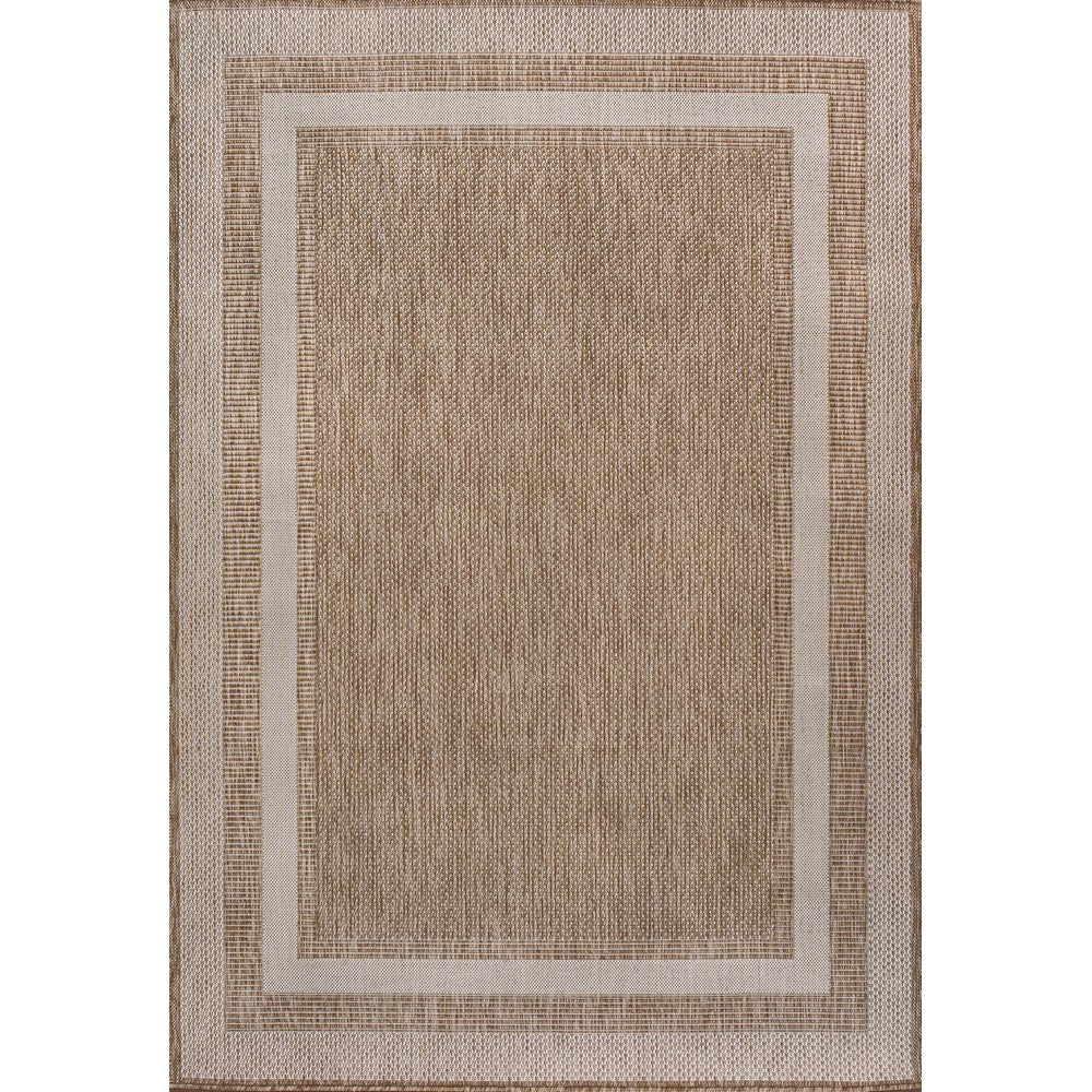 Thin Classic 3-Stripe Border Indoor/Outdoor Area Rug