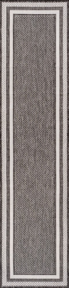 Thin Classic 3-Stripe Border Indoor/Outdoor Area Rug