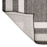 Thin Classic 3-Stripe Border Indoor/Outdoor Area Rug