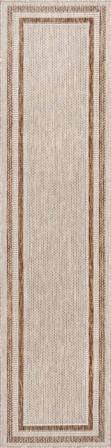 Thin Classic 3-Stripe Border Indoor/Outdoor Area Rug