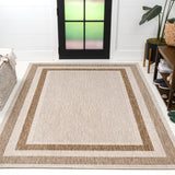 Thin Classic 3-Stripe Border Indoor/Outdoor Area Rug