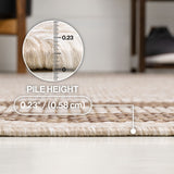 Thin Classic 3-Stripe Border Indoor/Outdoor Area Rug