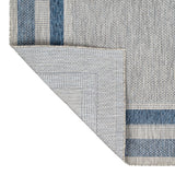 Thin Classic 3-Stripe Border Indoor/Outdoor Area Rug
