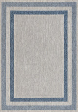 Thin Classic 3-Stripe Border Indoor/Outdoor Area Rug