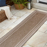 Barclay Traditional Casual Pinstripe Border Indoor/Outdoor Area Rug