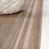 Barclay Traditional Casual Pinstripe Border Indoor/Outdoor Area Rug