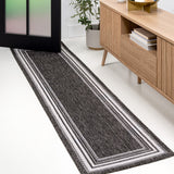 Barclay Traditional Casual Pinstripe Border Indoor/Outdoor Area Rug