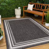 Barclay Traditional Casual Pinstripe Border Indoor/Outdoor Area Rug