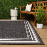 Barclay Traditional Casual Pinstripe Border Indoor/Outdoor Area Rug