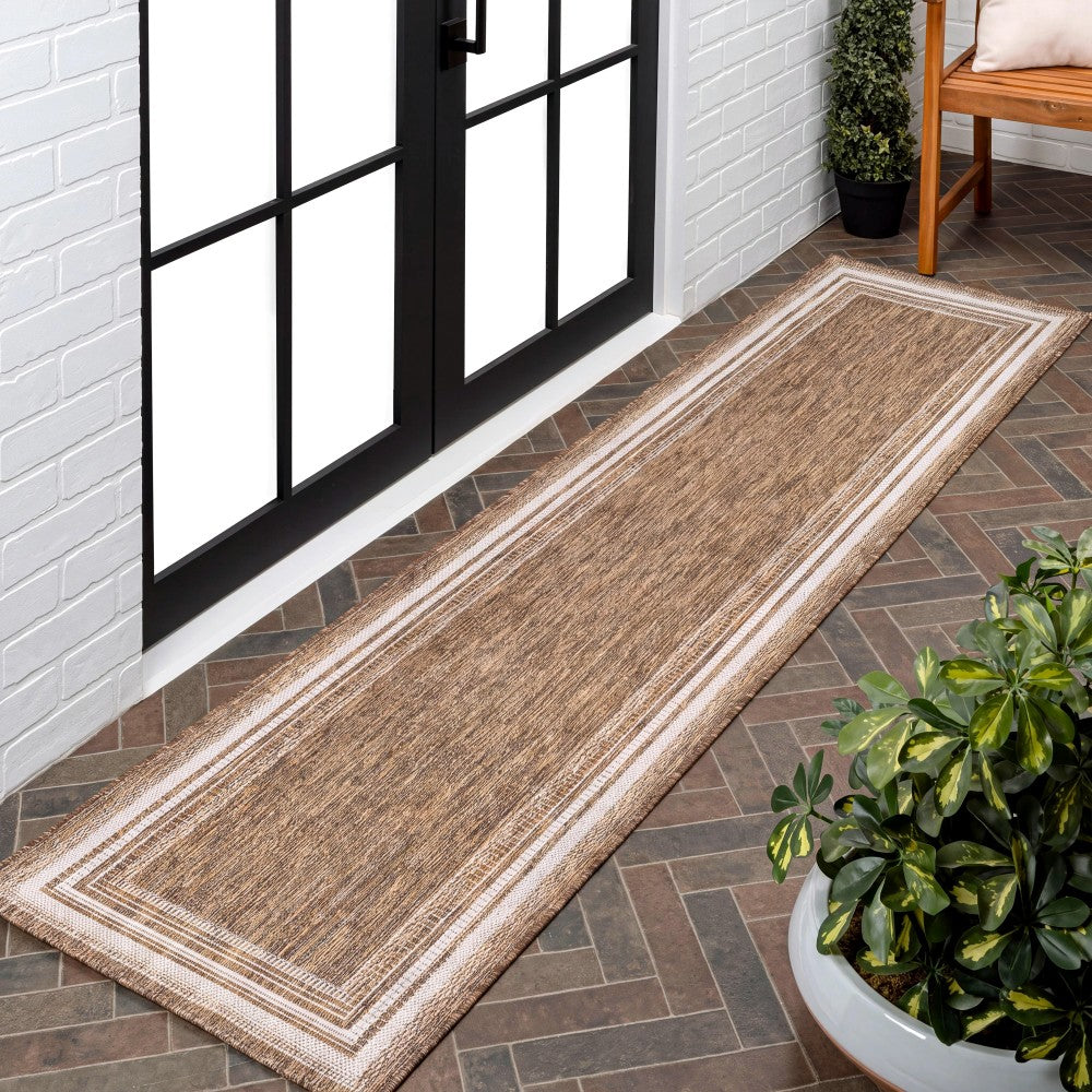 Barclay Traditional Casual Pinstripe Border Indoor/Outdoor Area Rug