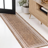 Barclay Traditional Casual Pinstripe Border Indoor/Outdoor Area Rug
