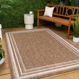Barclay Traditional Casual Pinstripe Border Indoor/Outdoor Area Rug