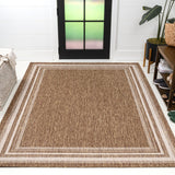 Barclay Traditional Casual Pinstripe Border Indoor/Outdoor Area Rug
