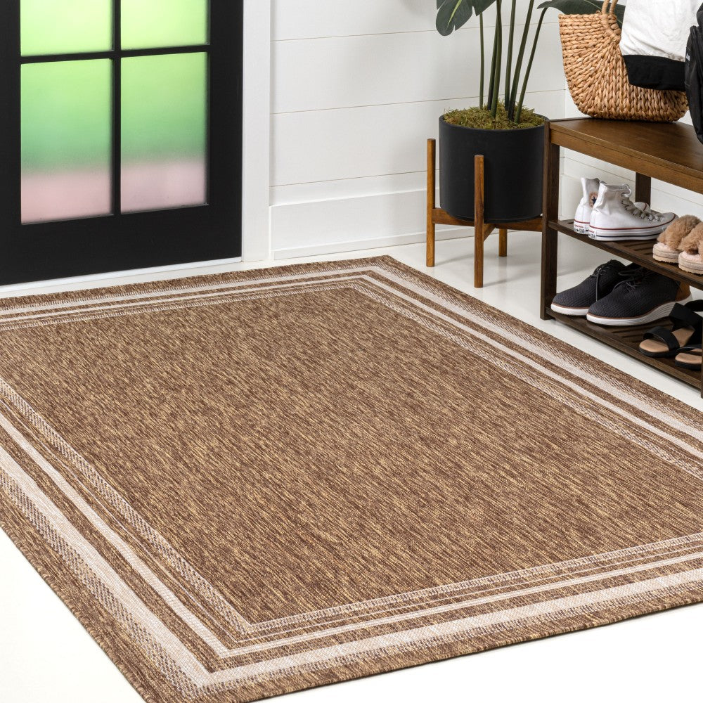 Barclay Traditional Casual Pinstripe Border Indoor/Outdoor Area Rug