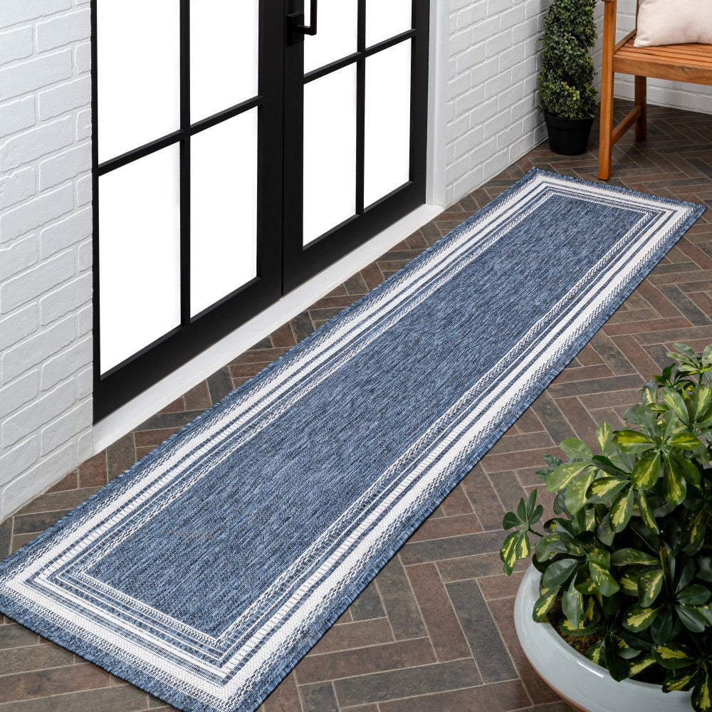 Barclay Traditional Casual Pinstripe Border Indoor/Outdoor Area Rug