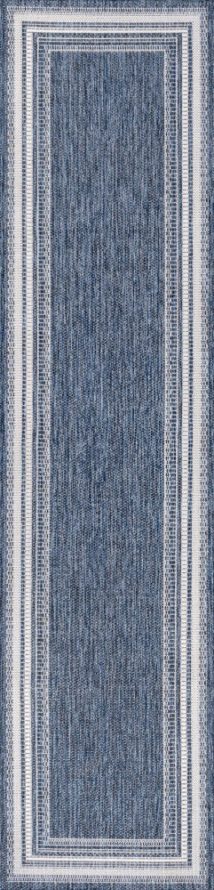 Barclay Traditional Casual Pinstripe Border Indoor/Outdoor Area Rug