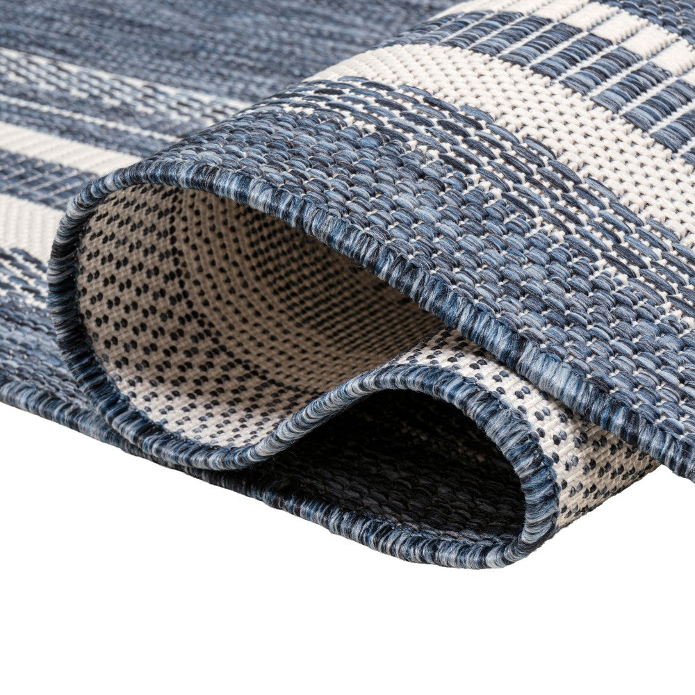 Barclay Traditional Casual Pinstripe Border Indoor/Outdoor Area Rug