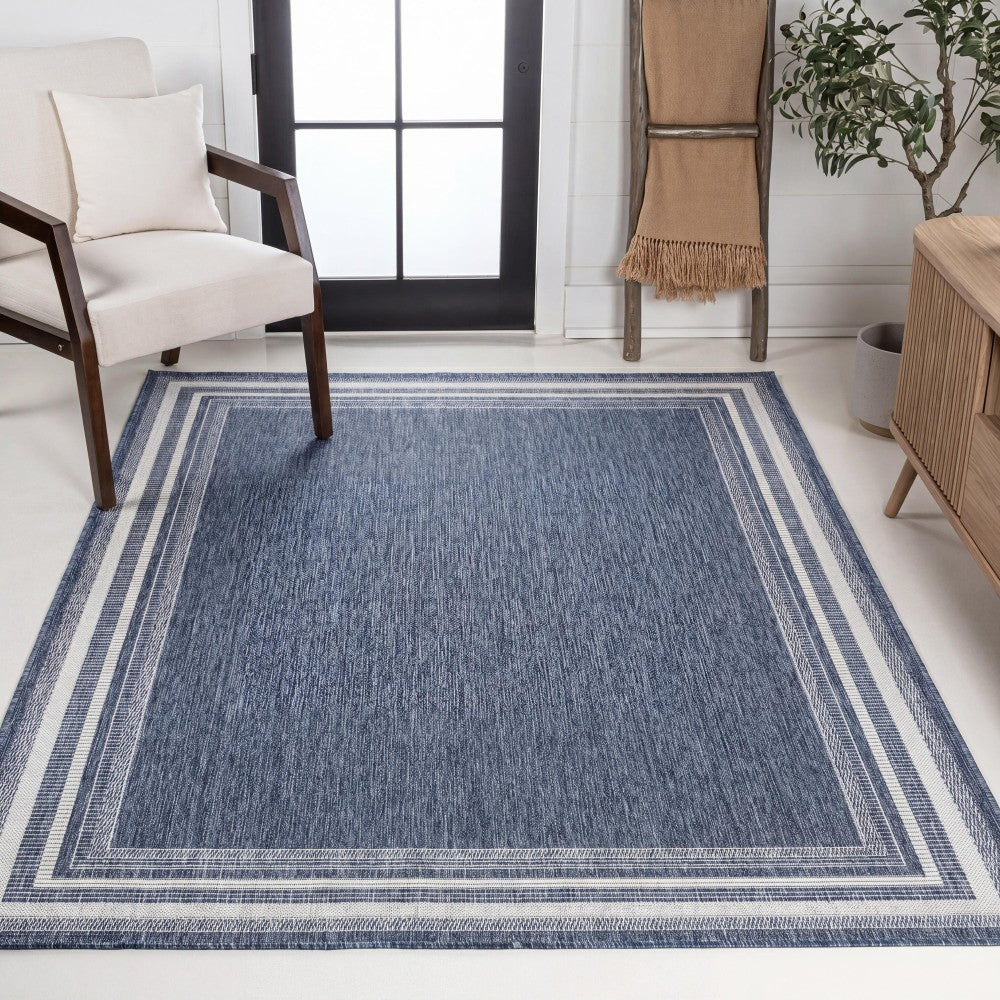 Barclay Traditional Casual Pinstripe Border Indoor/Outdoor Area Rug
