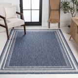 Barclay Traditional Casual Pinstripe Border Indoor/Outdoor Area Rug