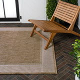 Couristan Coastal Casual Wide Stripe Border Indoor/Outdoor Area Rug