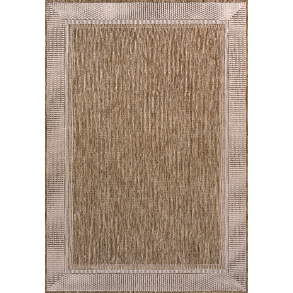 Couristan Coastal Casual Wide Stripe Border Indoor/Outdoor Area Rug